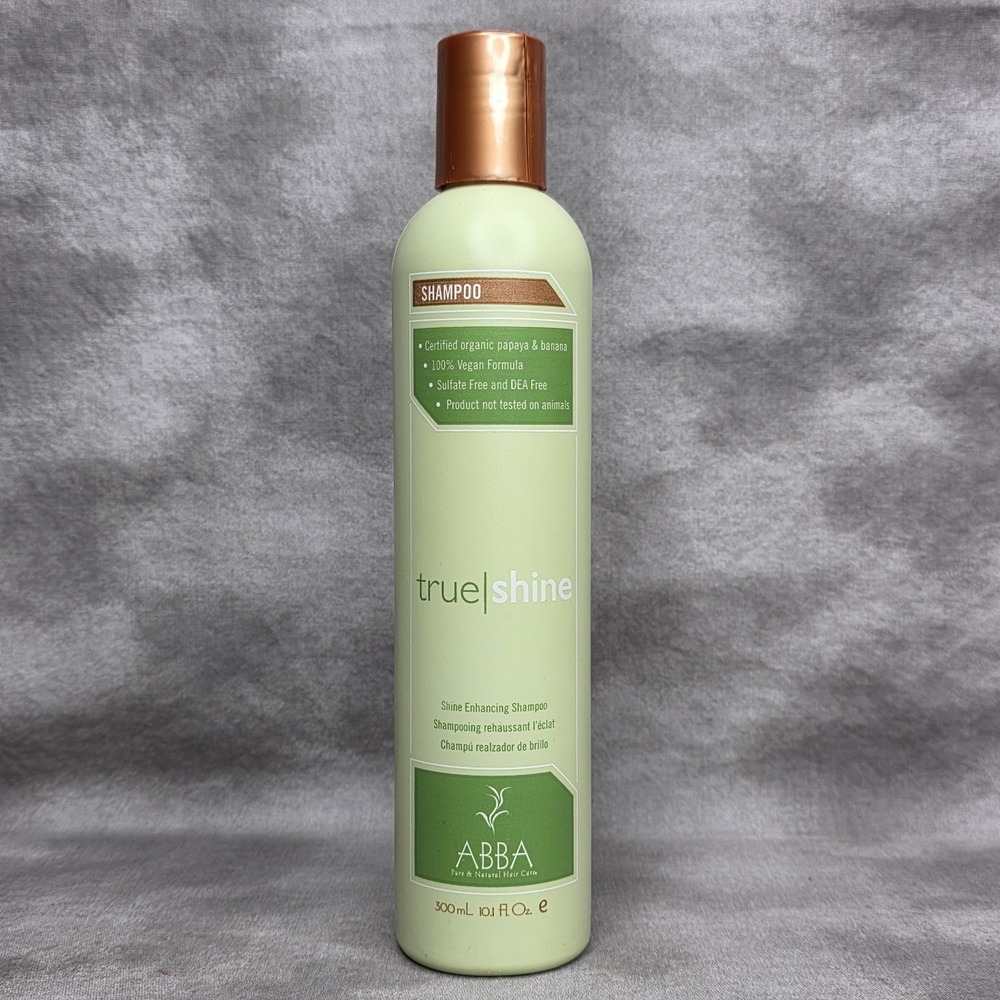 Abba True Shine Shampoo Organic Vegan Formula Sulfate Free 10.1 fl oz